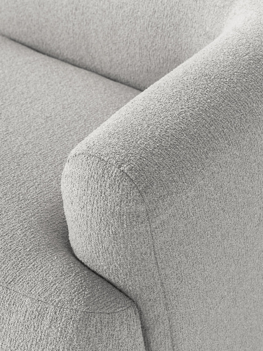 Modern İkili Koltuk Açık Gri Bukle