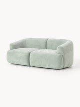 Modern İkili Koltuk Adaçayı Yeşili Dokuma Kadife