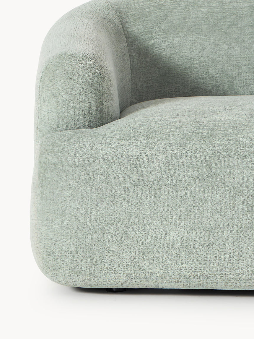 Modern İkili Koltuk Adaçayı Yeşili Dokuma Kadife