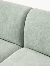 Modern İkili Koltuk Adaçayı Yeşili Dokuma Kadife