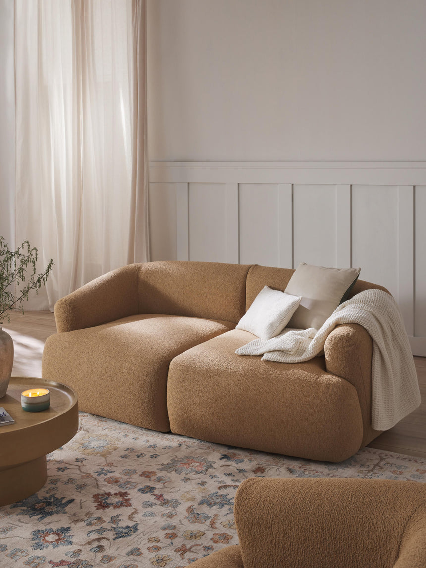 Modern İkili Koltuk Bej Bukle