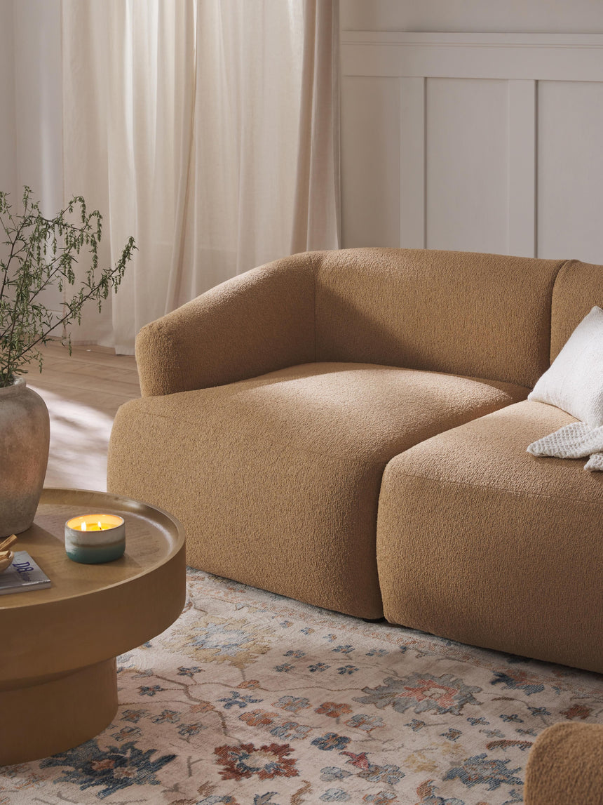 Modern İkili Koltuk Bej Bukle