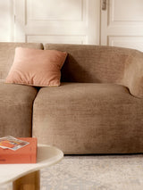 Modern İkili Koltuk Kahve Dokuma Kadife