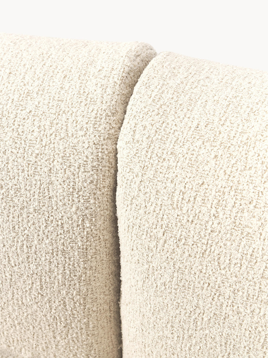 Modern İkili Koltuk Kırık Beyaz Bukle