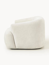 Modern İkili Koltuk Kırık Beyaz Dokuma Kadife