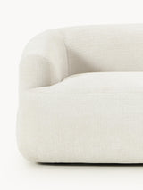 Modern İkili Koltuk Kırık Beyaz Dokuma Kadife