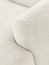 Modern İkili Koltuk Kırık Beyaz Dokuma Kadife