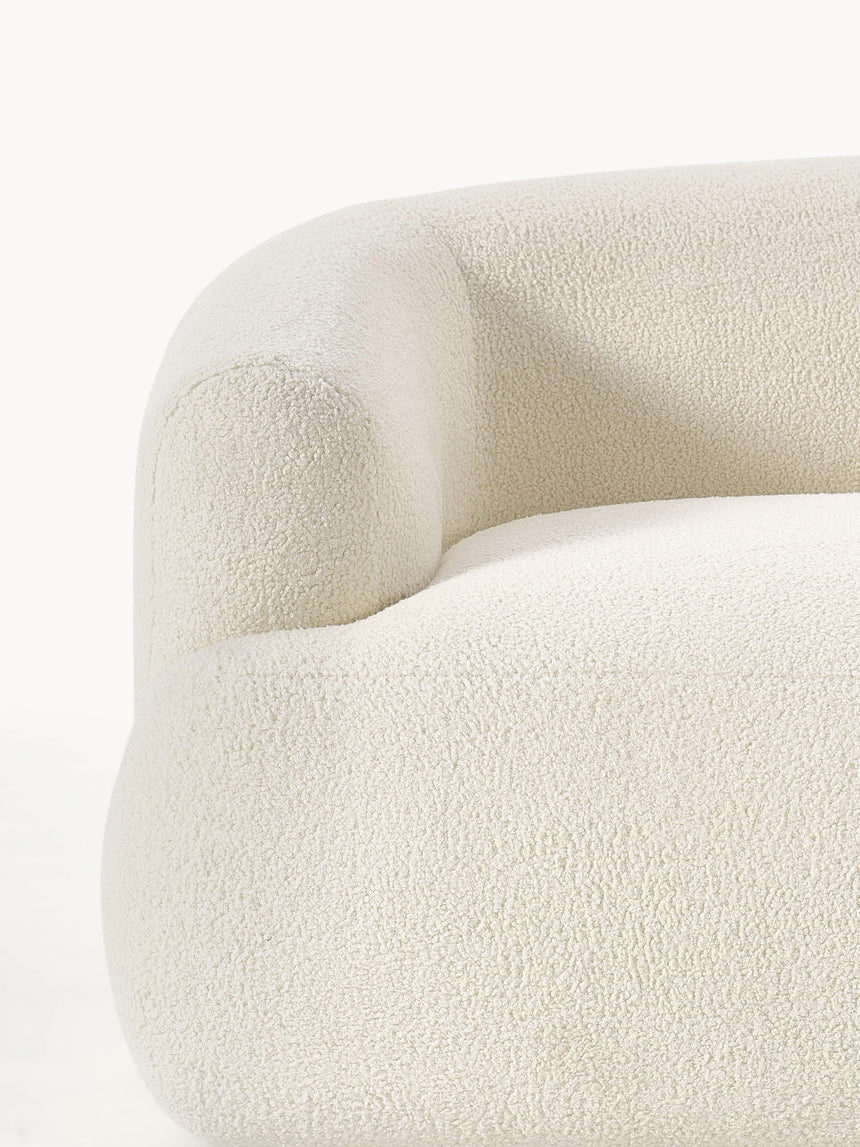 Modern İkili Koltuk Kırık Beyaz Teddy