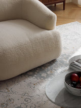 Modern İkili Koltuk Kırık Beyaz Teddy