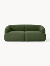 Modern İkili Koltuk Koyu Yeşil Bukle