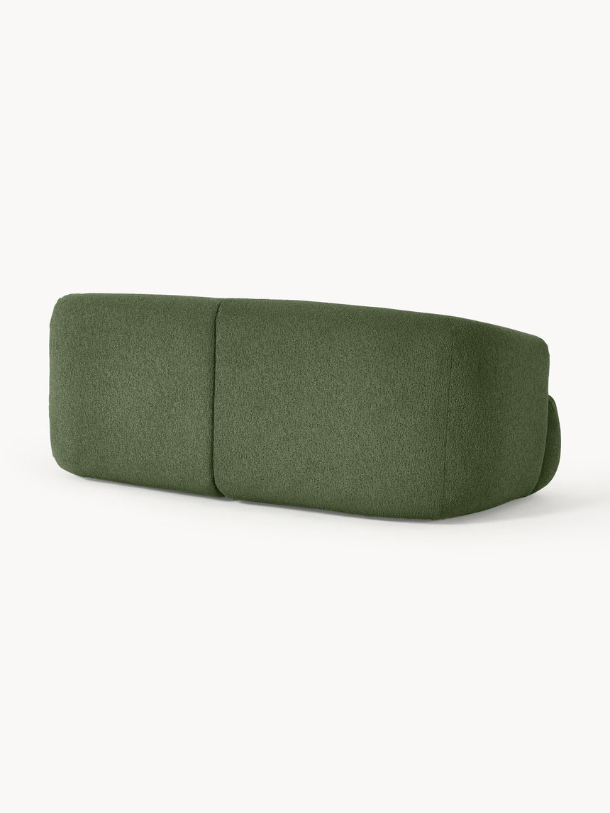 Modern İkili Koltuk Koyu Yeşil Bukle