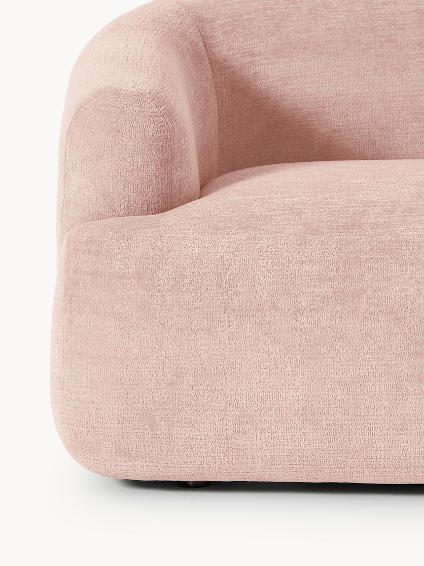 Modern İkili Koltuk Şeftali Dokuma Kadife