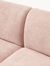 Modern İkili Koltuk Şeftali Dokuma Kadife