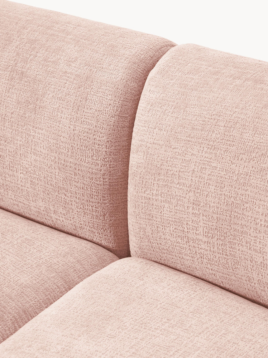 Modern İkili Koltuk Şeftali Dokuma Kadife