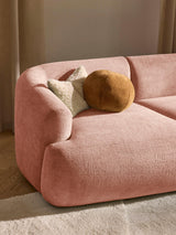 Modern İkili Koltuk Şeftali Dokuma Kadife