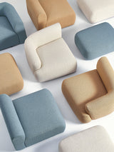 Modern Köşe Koltuk Açık Bej Bukle