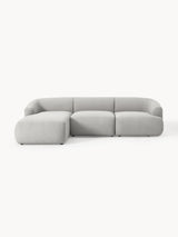 Modern Köşe Koltuk Açık Gri Bukle