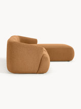 Modern Köşe Koltuk Açık Kahve Bukle