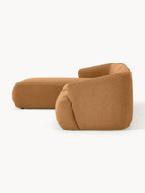 Modern Köşe Koltuk Açık Kahve Bukle