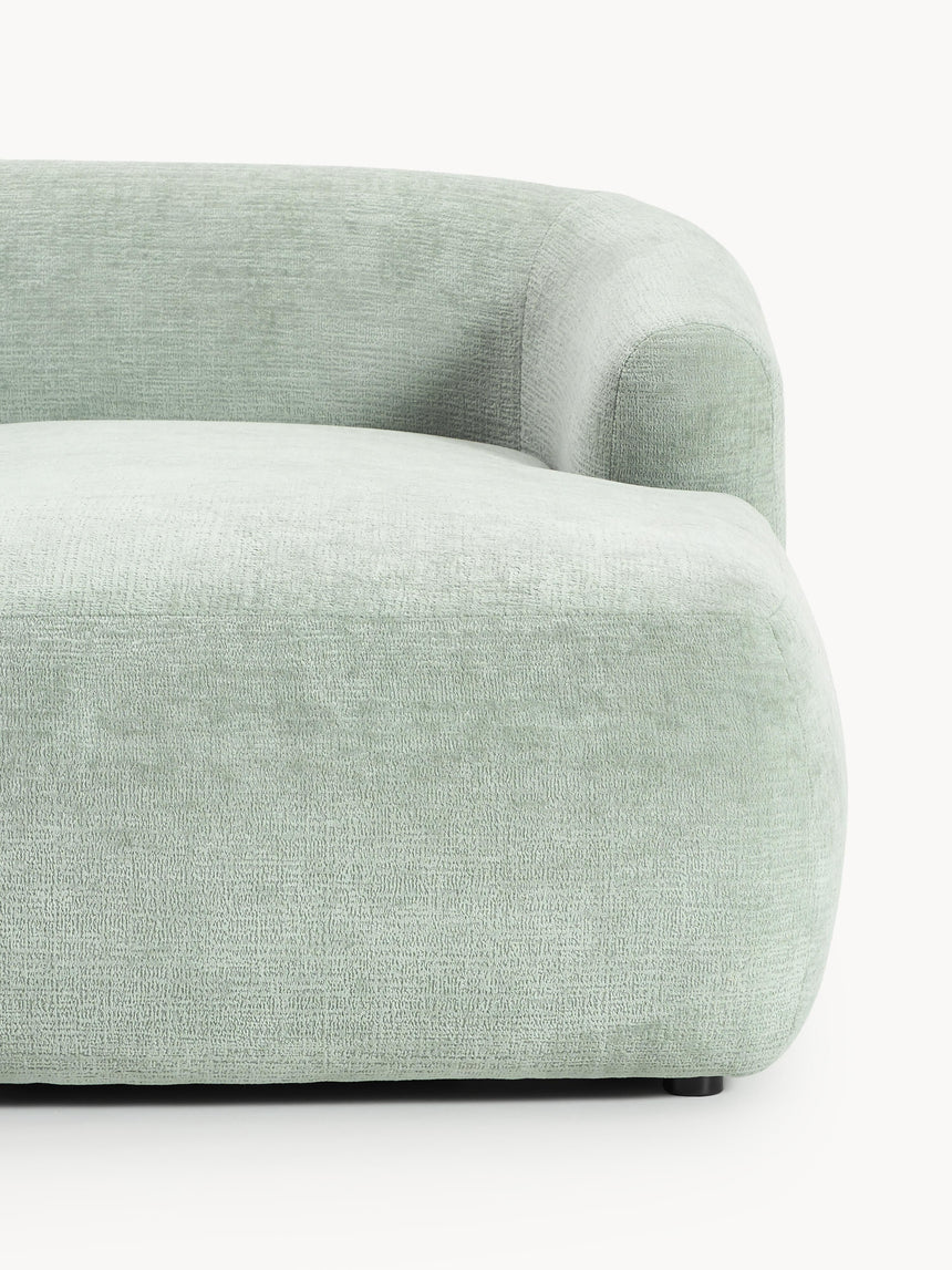 Modern Köşe Koltuk Adaçayı Yeşili Dokuma Kadife