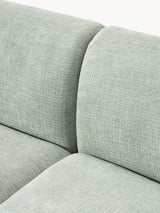 Modern Köşe Koltuk Adaçayı Yeşili Dokuma Kadife