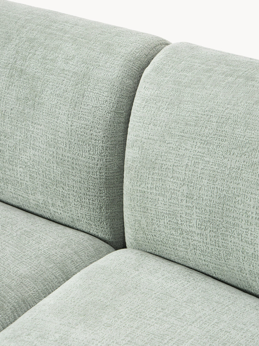 Modern Köşe Koltuk Adaçayı Yeşili Dokuma Kadife