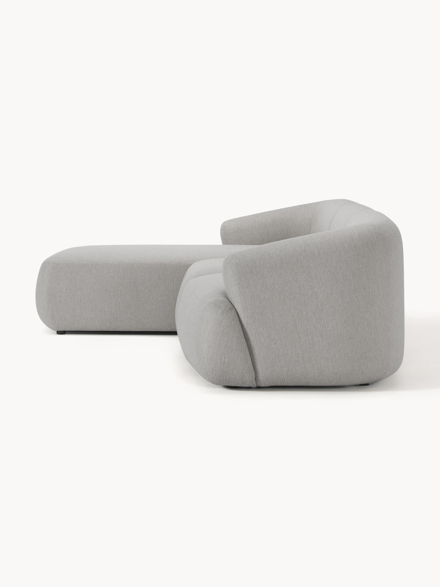 Modern Köşe Koltuk Gri Dokuma Kumaş