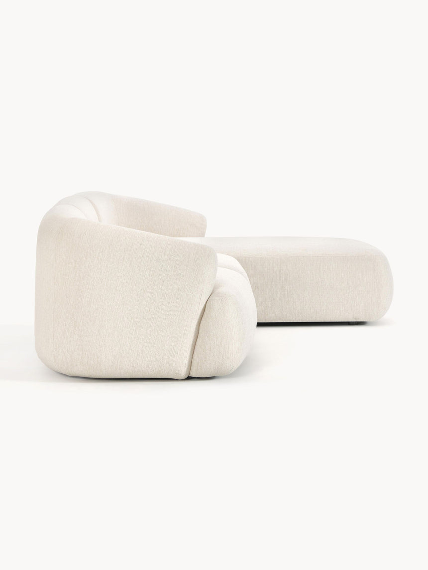 Modern Köşe Koltuk Kırık Beyaz Dokuma Kumaş