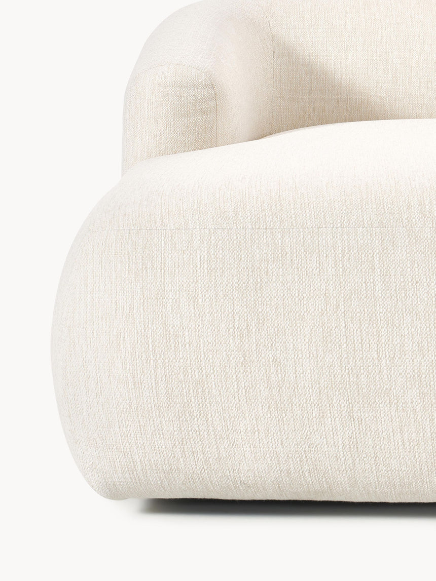 Modern Köşe Koltuk Kırık Beyaz Dokuma Kumaş