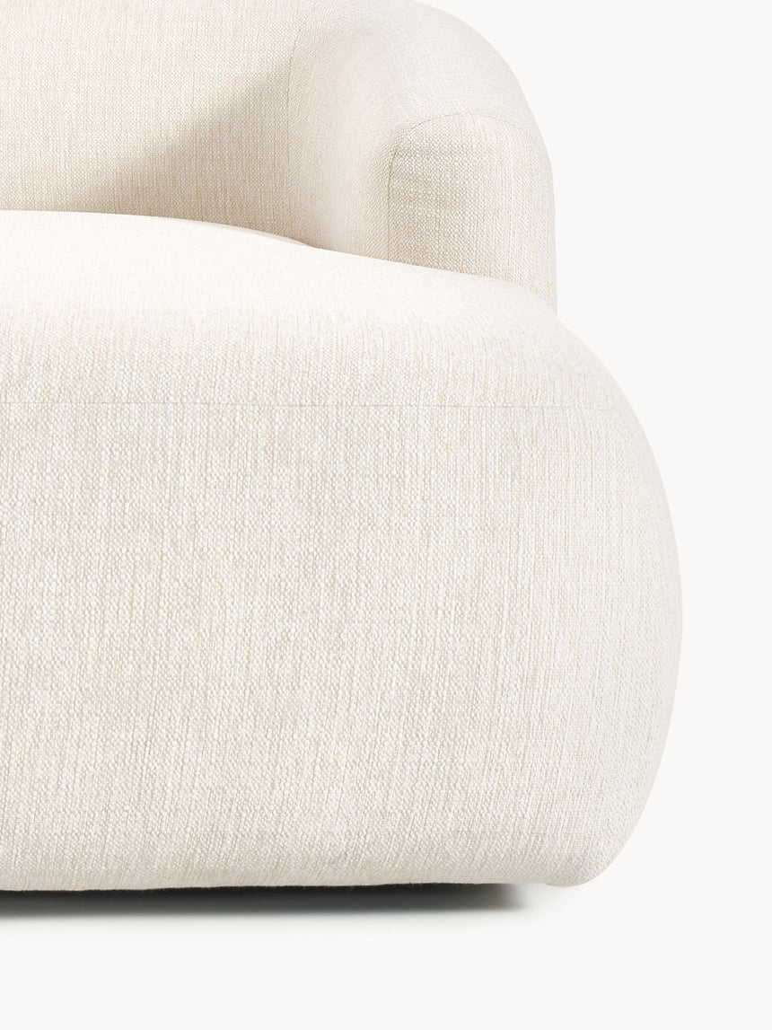 Modern Köşe Koltuk Kırık Beyaz Dokuma Kumaş