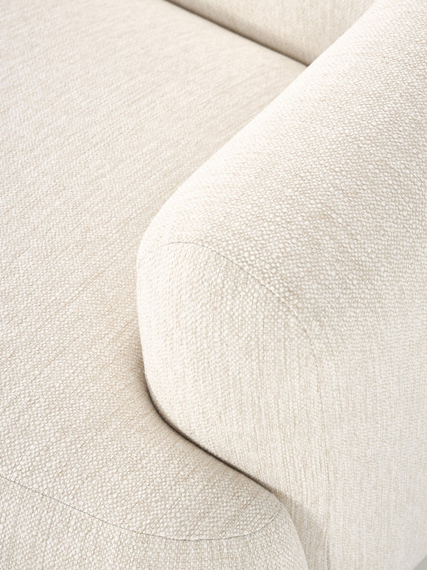 Modern Köşe Koltuk Kırık Beyaz Dokuma Kumaş