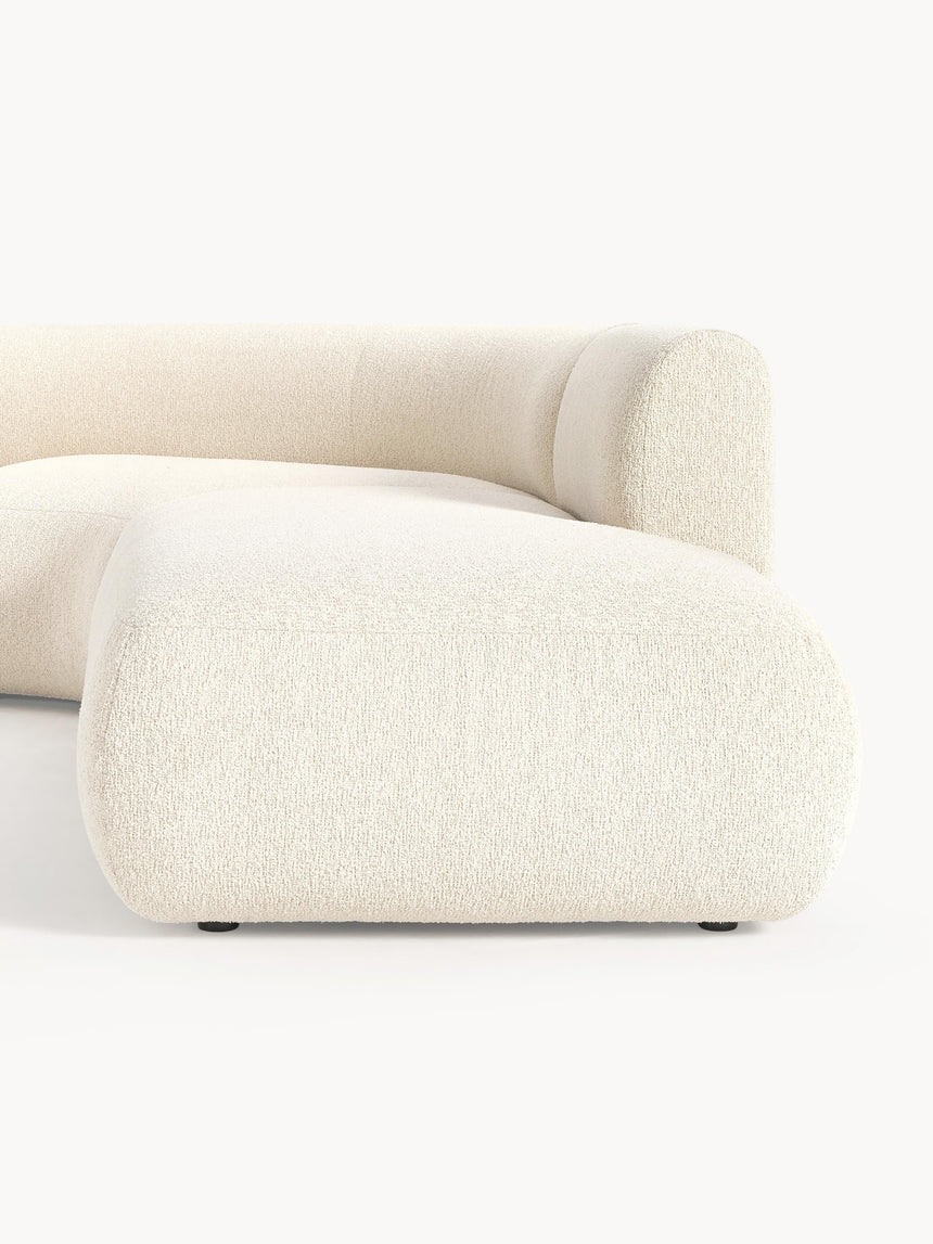 Modern Köşe Koltuk Kırık Beyaz Bukle