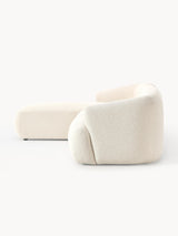 Modern Köşe Koltuk Kırık Beyaz Bukle