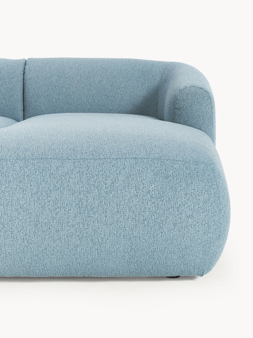 Modern Köşe Koltuk Mavi Bukle