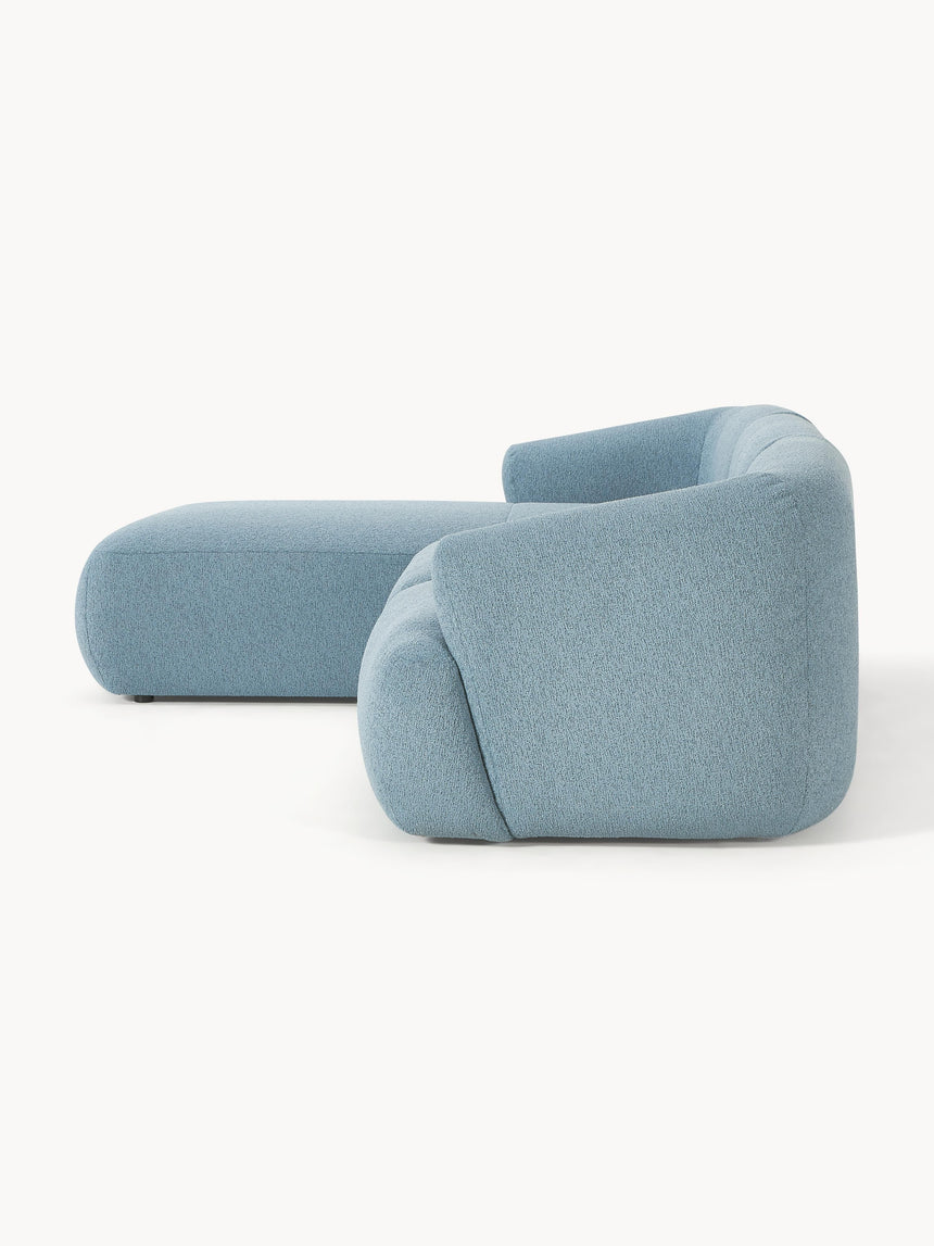 Modern Köşe Koltuk Mavi Bukle