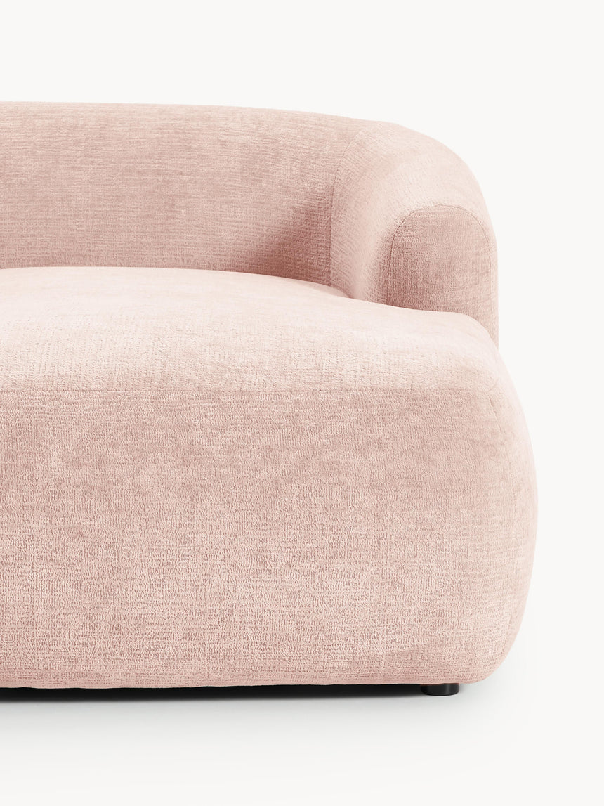 Modern Köşe Koltuk Şeftali Dokuma Kadife