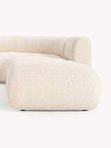 Modern Large Köşe Koltuk Açık Bej Bukle