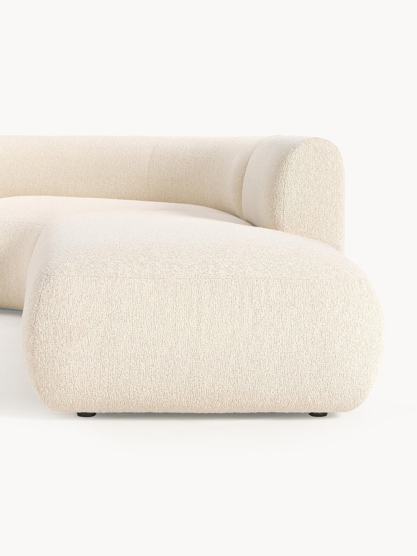 Modern Large Köşe Koltuk Açık Bej Bukle