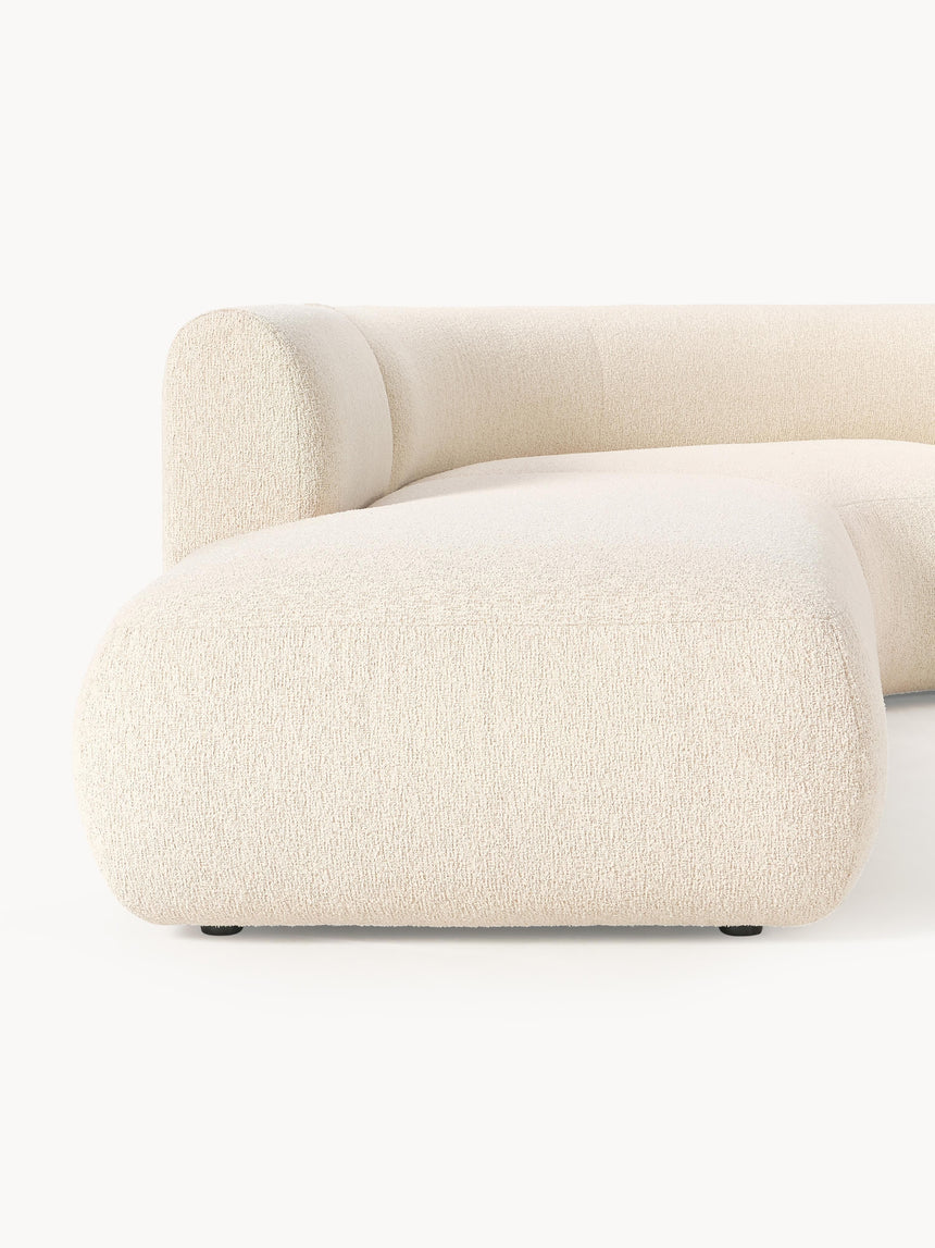 Modern Large Köşe Koltuk Açık Bej Bukle