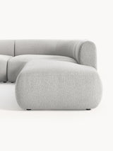 Modern Large Köşe Koltuk Açık Gri Bukle