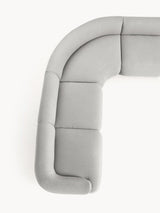 Modern Large Köşe Koltuk Açık Gri Bukle