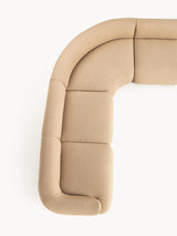 Modern Large Köşe Koltuk Bej Bukle