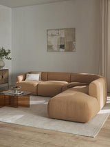 Modern Large Köşe Koltuk Bej Bukle