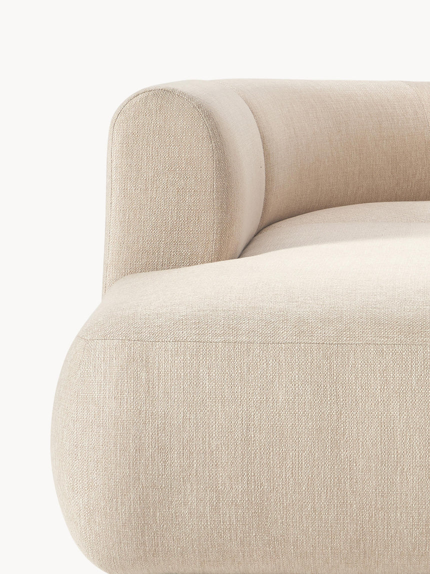 Modern Large Köşe Koltuk Bej Dokuma Kumaş