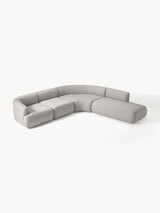 Modern Large Köşe Koltuk Gri Dokuma Kumaş