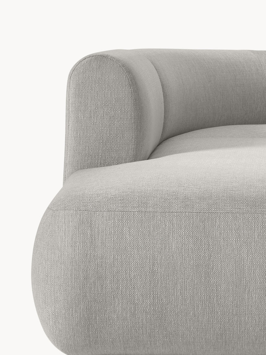 Modern Large Köşe Koltuk Gri Dokuma Kumaş