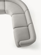 Modern Large Köşe Koltuk Gri Dokuma Kumaş