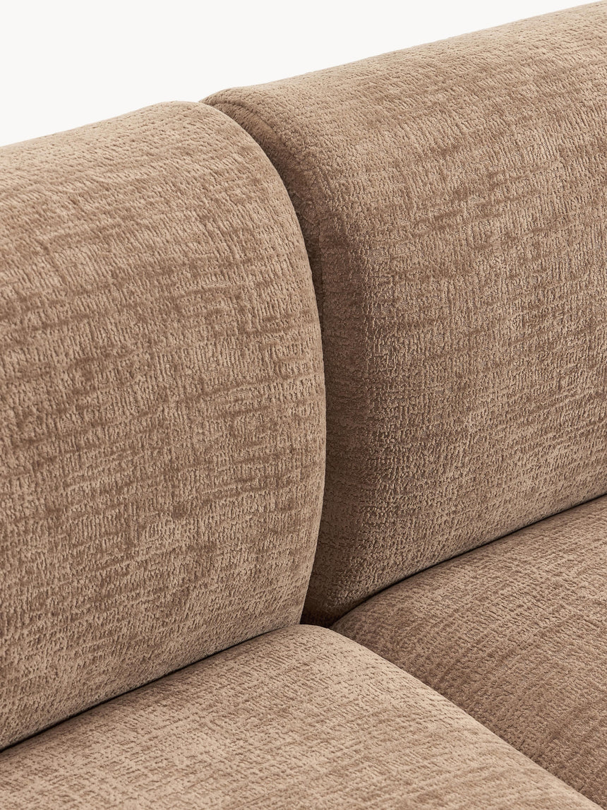 Modern Large Köşe Koltuk Kahve Dokuma Kadife