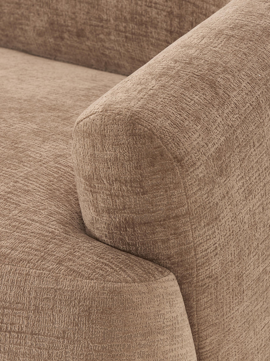 Modern Large Köşe Koltuk Kahve Dokuma Kadife