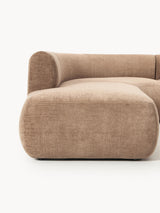 Modern Large Köşe Koltuk Kahve Dokuma Kadife